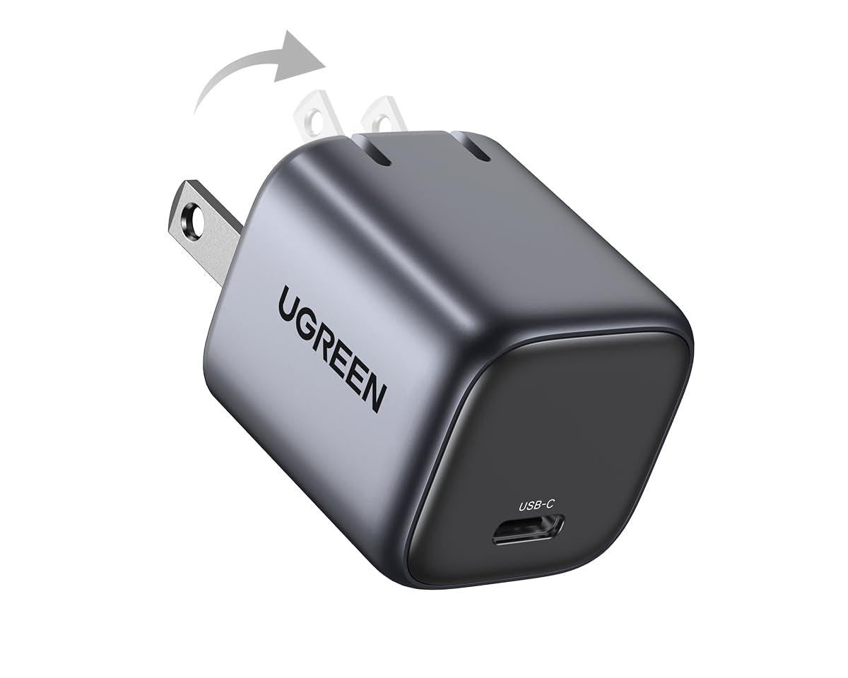 UGREEN 30W GaN USB-C Wall Charger - Fast & Compact.