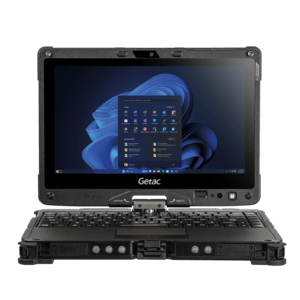 Getac V110 – Rugged, IP65, MIL-STD 810H, 2100 mAh, Stylus Included – , fully rugged, 29,5cm (11,6''), Touchscreen, 1920x1080 pixels, keypad (QWERTY), GPS, smart-card reader, brightness 1000cd, USB (type A, 2x), USB-C, Bluetooth, Wi-Fi (802.11ax), 4G (LTE).