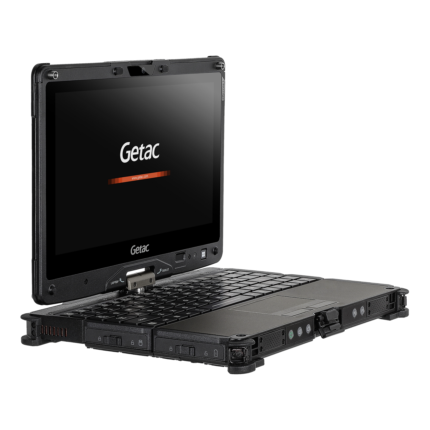 Getac V110 – Rugged, IP65, MIL-STD 810H, 2100 mAh, Stylus Included – , fully rugged, 29,5cm (11,6''), Touchscreen, 1920x1080 pixels, keypad (QWERTY), GPS, smart-card reader, brightness 1000cd, USB (type A, 2x), USB-C, Bluetooth, Wi-Fi (802.11ax), 4G (LTE).