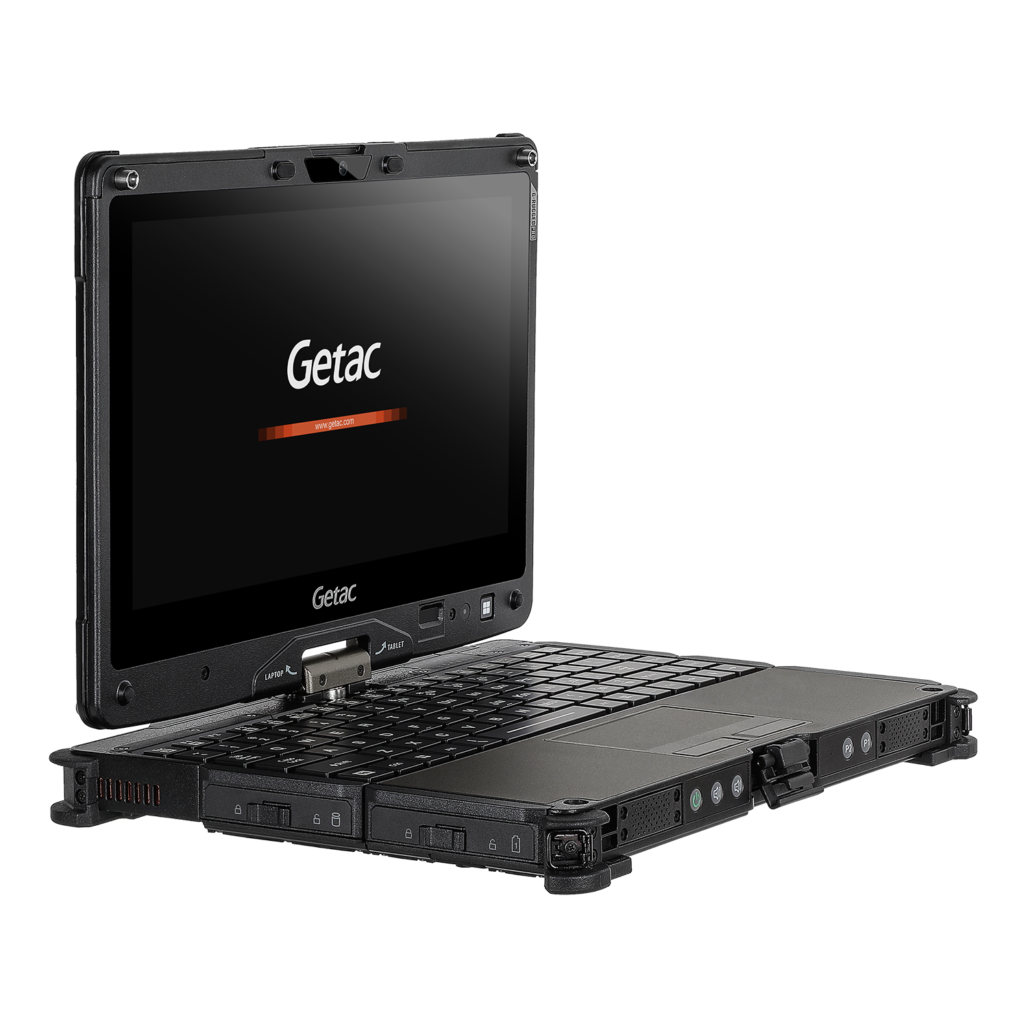 Getac V110 – Rugged, IP65, MIL-STD 810H, 2100 mAh, Stylus Included – , fully rugged, 29,5cm (11,6''), Touchscreen, 1920x1080 pixels, keypad (QWERTY), GPS, smart-card reader, brightness 1000cd, USB (type A, 2x), USB-C, Bluetooth, Wi-Fi (802.11ax), 4G (LTE).