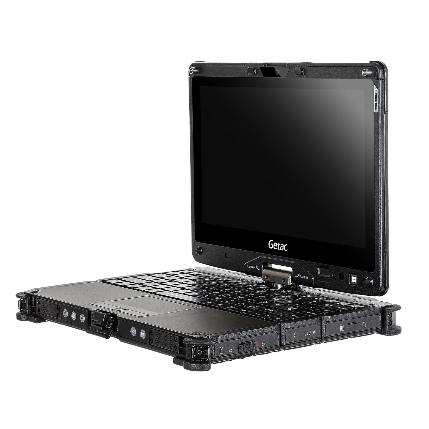 Getac V110 – Rugged, IP65, MIL-STD 810H, 2100 mAh, Stylus Included – , fully rugged, 29,5cm (11,6''), Touchscreen, 1920x1080 pixels, keypad (QWERTY), GPS, smart-card reader, brightness 1000cd, USB (type A, 2x), USB-C, Bluetooth, Wi-Fi (802.11ax), 4G (LTE).