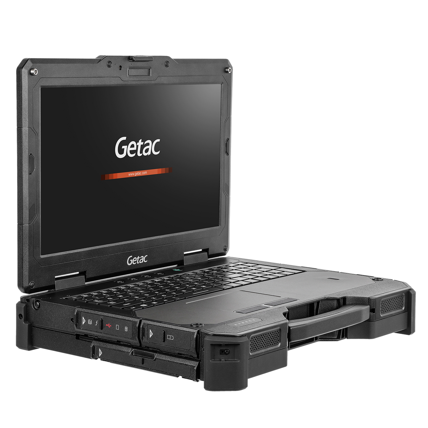 Getac X600/X600 Pro – 15.6" Display, Rugged, IP66, MIL-STD 461, 6900 mAh, Stylus Included – fully rugged, Smart card reader, 39.6 cm (15.6''), Touchscreen, capacitive, resolution: 1920x1080 pixels, QWERTY, US-layout, webcam, brightness 1000cd, USB-C, RS23.