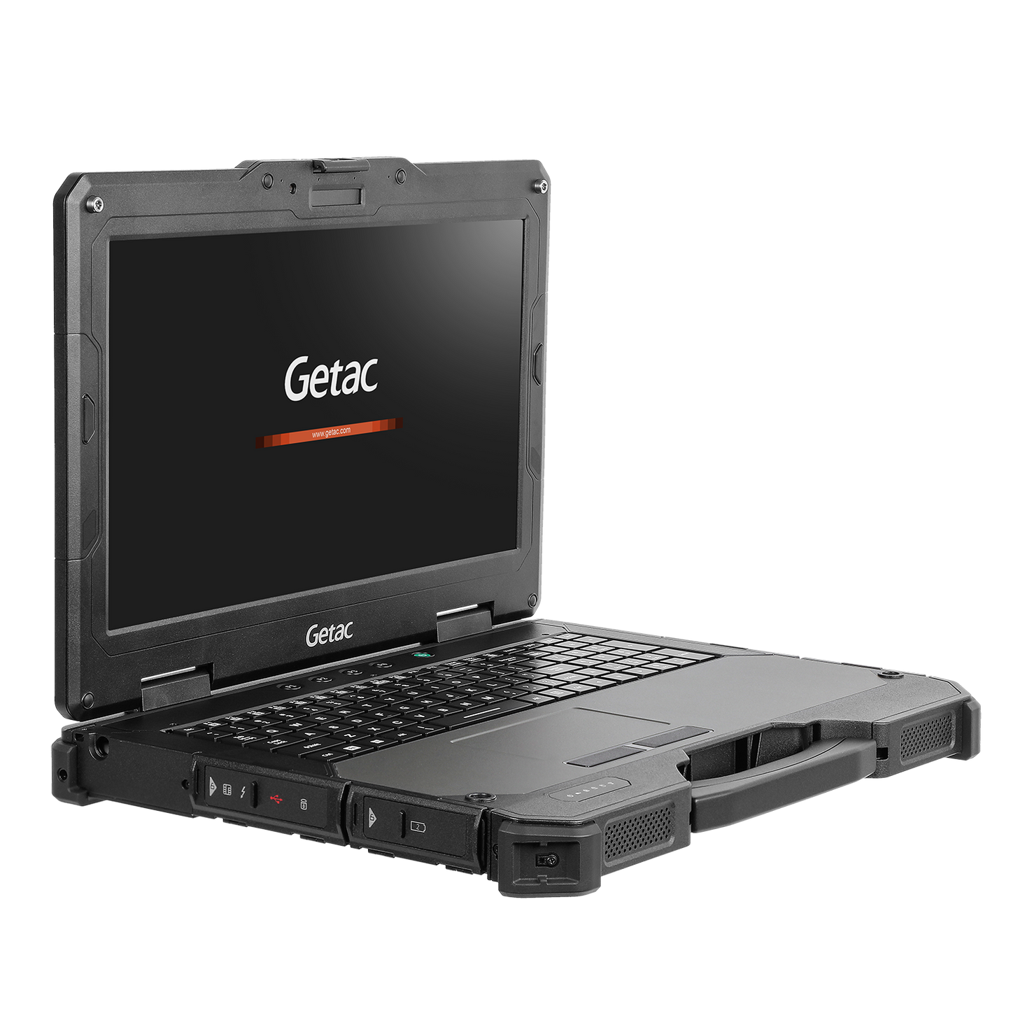 Getac X600/X600 Pro – 15.6" Display, Rugged, IP66, MIL-STD 461, 6900 mAh, Stylus Included – fully rugged, Smart card reader, 39.6 cm (15.6''), Touchscreen, capacitive, resolution: 1920x1080 pixels, QWERTY, US-layout, webcam, brightness 1000cd, USB-C, RS23.