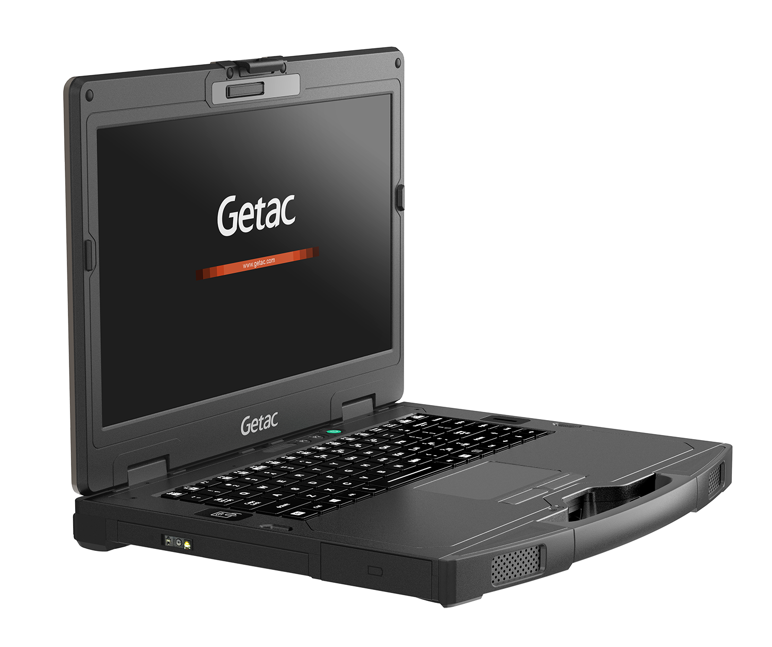 Getac S410 – 14.0" Display, Rugged, IP53, 4200 mAh – , rugged, screen size: 35.5 cm (14''), 1366x768 pixels, keypad (QWERTY, backlight), USB (3x), Bluetooth, Ethernet (2x), Wi-Fi (802.11ac), audio, Intel Core i5, 2.4 GHz, RAM: 8 GB, SSD: 256 GB, Win, 11 P.