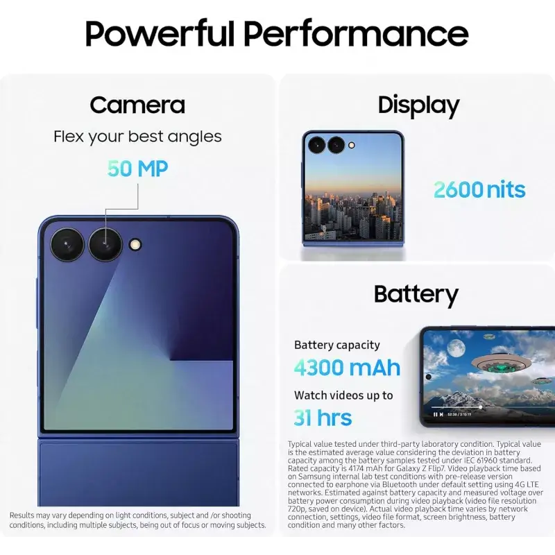 SAMSUNG GALAXY Z FLIP7 5G – 256GB & 512GB.